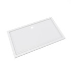 Receveur de douche a poser extra-plat anti-derapant en acrylique blanc rectangle - 140x80cm - bac de douche whiteness 140 Aurlane - SCAB127