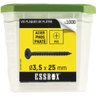 Vis ESSBOX SCELL-IT Plaque de plâtre - Ø3,5 mm x 25 mm - Boite de 1000 - EX-5211251