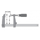 Presse à vis avec frein et manche bois serrage 40cm urko tige 35x8mm saillie 120mm - 1514040