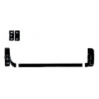 2 supports idea barre + 1 mécanisme h/b + 1 gache et cales d'épaisseur iseo - noir - non coupe feu - 9414000505