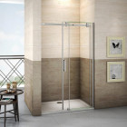 Porte de douche coulissante 150x195cm en 8mm verre anticalcaire aica