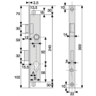 Coffre 3pt 1/2t ea92 c8 axe 21 tet22x2,5 cof36 2 tour de cle 2270.36.0