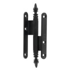 Paumelle rustique contrecoudée acier BROS - 110x60x70 - fer patiné verni - droite - 23ARD1163