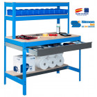 Kit etabli avec tiroir 1445x1210x610mm - bt-1 box 1200 bleu/bois