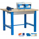 Kit etabli avec tiroir 865x1500x750mm bleu/bois bt6-box 1500