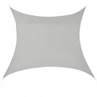 Voile toile d'ombrage de protection polyester polyuréthane 3 x 3 m gris clair 