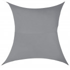 Voile d'ombrage toile de protection polyester polyuréthane quadrilatéral 2,5x5 m gris foncé 