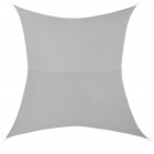 Voile toile d'ombrage toile de protection polyester polyuréthane 3 x 4 m gris clair 