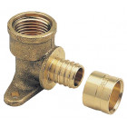 Coude per pour tube 13x16 avec embase de fixation dn 16 15x21