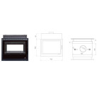 Pack complet insert insert chaudiere double face modele c-570htdf porte battante avec puissance de 21kw marque termofoc + 2x pour insert c-570htdf option cadre 4 cotes acier cadre 4l - dimensions :756x647x40mm (pour 1 face), ref. 31814, tmf31814