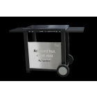 Chariot pour plancha 1 ou 2 feux - Tablettes coulissantes - Epoxy - DSAP001