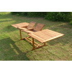 Table kaloa rectangle 200-300x100xh75 teck huilé
