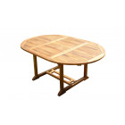 Table sentak ovale 120-180x120xh75 teck huilé