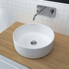 Vasque à poser ronde en céramique - diamètre 36cm - hauteur 11.5cm - pop round Aurlane - VAS049