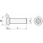 Vis à métaux tête bombée 6 lobes inviolable acton inox a2 7380 - 6x25mm - boite de 100 - 628056x25