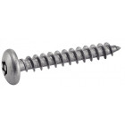 Vis à bois cylindrique 6 lobes inviolable acton inox a2 pour penture - 6x50 mm - boite de 100 - 628136x50
