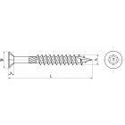 Vis à bois tête fraisée 6 lobes acton inox a2 - 5x60 mm - boite de 400 - 623285x60/35seau
