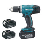 Perceuse visseuse MAKITA 18V 3.0Ah + 3 Batteries, chargeur, en coffret - DDF453SFE3