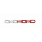 Chaîne de signalisation viso - plastique rouge et blanc - ø8 mm - longueur 25m - cbr801sbs