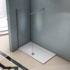 Paroi de douche 60x200cm en 8mm verre anticalcaire et une barre de douche 140cm