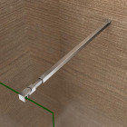 Paroi de douche 80x200cm en 8mm verre anticalcaire et une barre de douche extensible carré