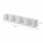 Meuble mural design étagère flottante stylée 4 stockage 95 cm blanc