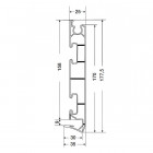 Bandeau alvéolaire hauteur 17cm longueur 4m blanc