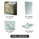 Applique led 3w classe ii ip44 - l150 mm