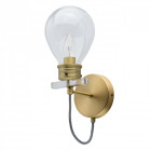 Applique murale laiton loft 1 ampoule 20 cm