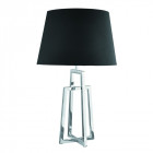 Lampe de table chrome et abat-jour noir