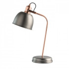Lampe de table argentée industrial 1 ampoule 45 cm