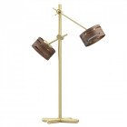 Lampe de table dorée megapolis 2 ampoules 57 cm