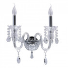 Applique murale chromée crystal 2 ampoules 22 cm