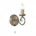 Applique trafford, laiton antique, 1 ampoule
