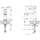 Robinet laiton chromé lave mains serie genf fonction rub clean