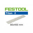 Lot de 50 abrasifs stickfix 80x400mm pour enduits, apprêts et laques STF 80x400 P80 TI2/50 FESTOOL 493177
