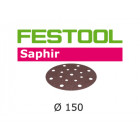 Lot de 5 abrasifs stickfix Ø150mm pour conditions d'utilisation sur surfaces dures STF-D150/16 P80 SA/5 FESTOOL 496623