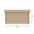 Abri de Jardin WELLAND 10m² - 426 x 304 cm - Epaisseur des murs : 28mm - Bois : Epicea - Cabane de Jardin Bois - Stockage - Porte Double