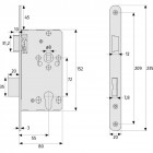 Abus 208126 serrure encastrée cylindre profilé modèle tkz20 l hg (import allemagne)