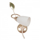 Applique murale dorée flora 1 ampoule 18 cm