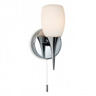 Applique robano, chrome et verre opale