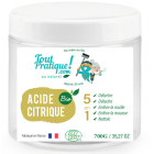 Acide Citrique Bio 700 g en Pot Réutilisable - Qualité Supérieure - Naturel - Français