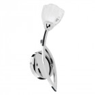 Applique pandeiro, chrome et verre, 1 ampoule