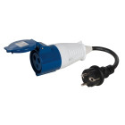 Adaptateur fiche Schuko 16 A - prise CEE 16 A 240 V - 240 V - 3 broches