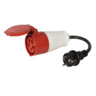 Adaptateur fiche Schuko 16 A - prise CEE 16 A 400 V - 400 V