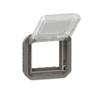 Adaptateur plexo à volet transparent pour mosaic - composable anthracite (069880l)
