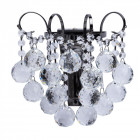 Applique murale grise crystal 1 ampoule 15 cm