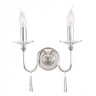 Applique finsbury park, nickel poli, 2 ampoules, sans abat-jour