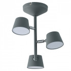 Plafonnier gris techno 3 ampoules 31 cm