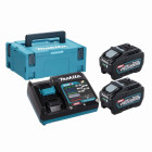 Batteries 40V Li-ion MAX XGT BL4050F - MAKITA - Set de 2 batteries 40V 5.0 ah - Chargeur - MakPac- 191V35-5